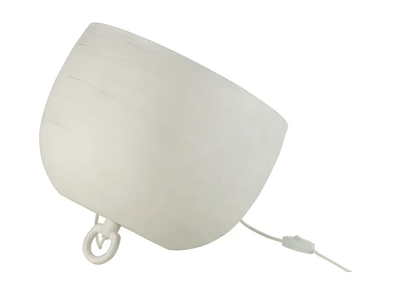 Lámpara de mesa de metal blanco 35x35x32 cm