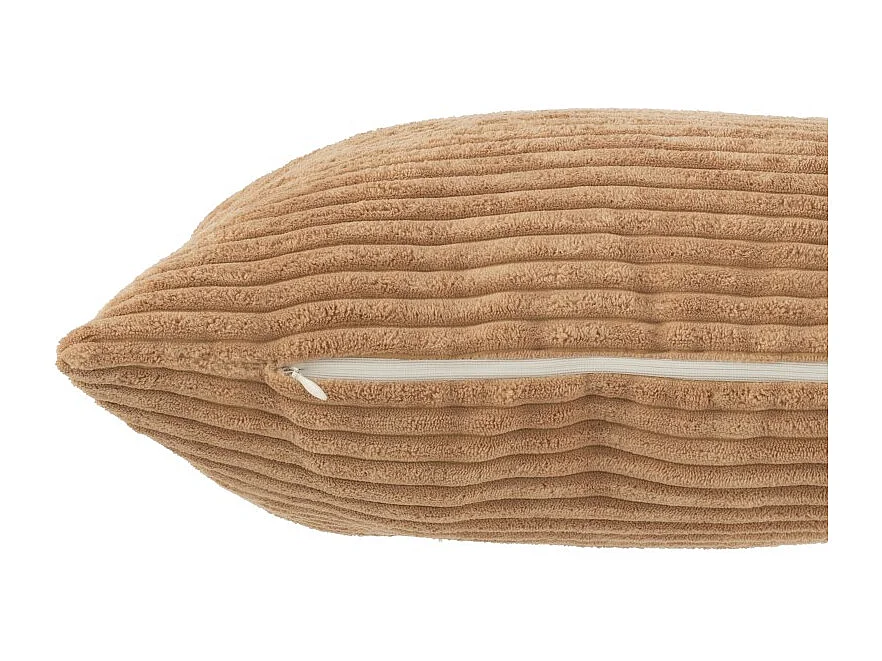 Cojín cuadrado de tela marrón 45x45x14 cm