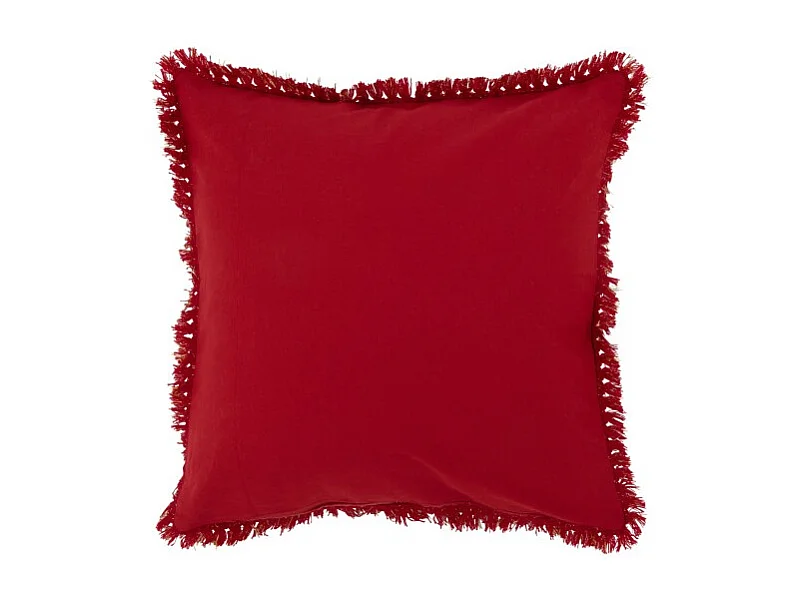 Cojín cuadrado de tela roja de 45x45x3.75 cm