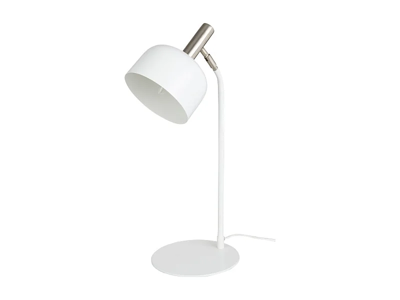 Lámpara de mesa de metal blanco de 25x20x56 cm