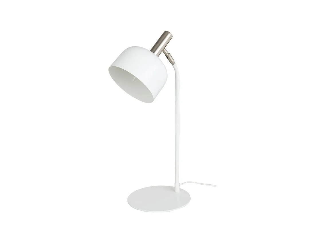Lámpara de mesa de metal blanco de 25x20x56 cm