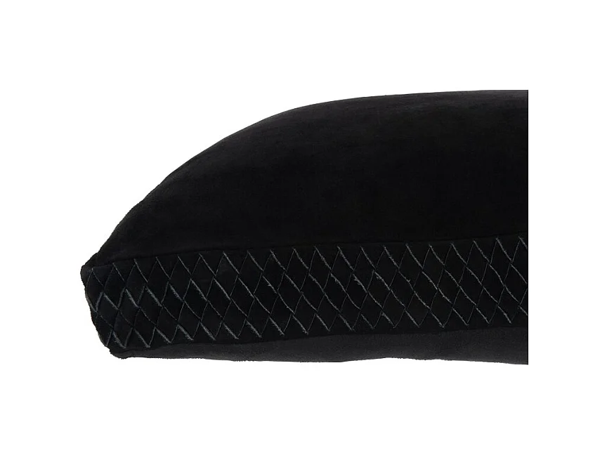 Cojín cuadrado de cuero negro 45x45x7 cm