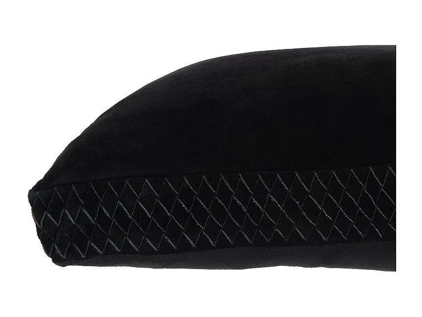 Cojín cuadrado de cuero negro 45x45x7 cm