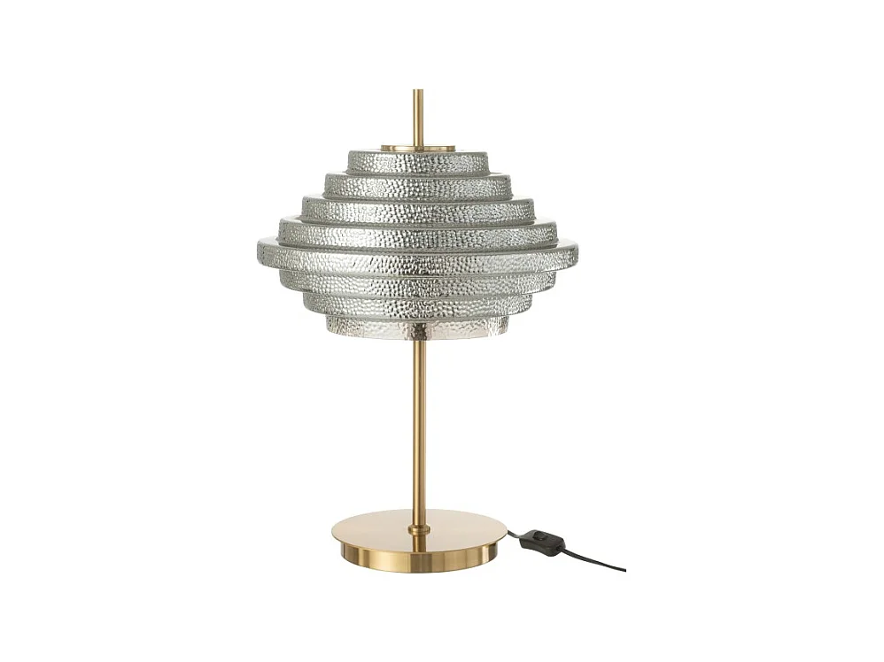 Lámpara de mesa de vidrio dorado 54x36x36 cm