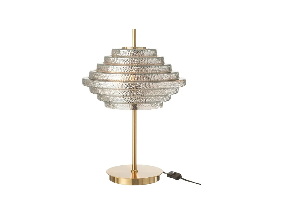 Lámpara de mesa de vidrio dorado 54x36x36 cm