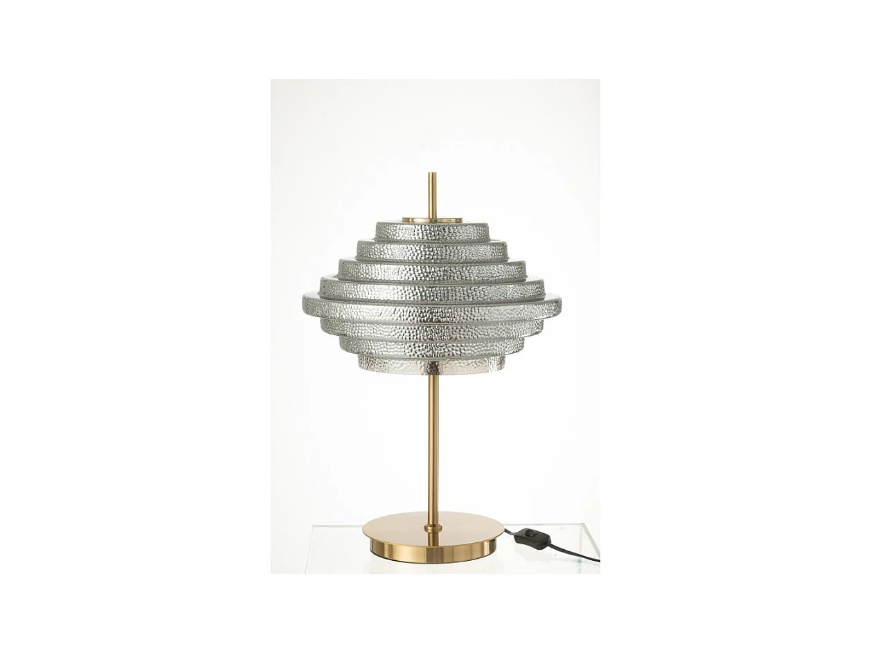 Lámpara de mesa de vidrio dorado 54x36x36 cm