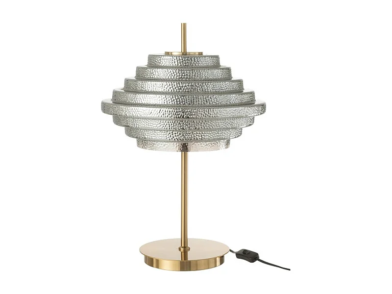 Lámpara de mesa de vidrio dorado 54x36x36 cm