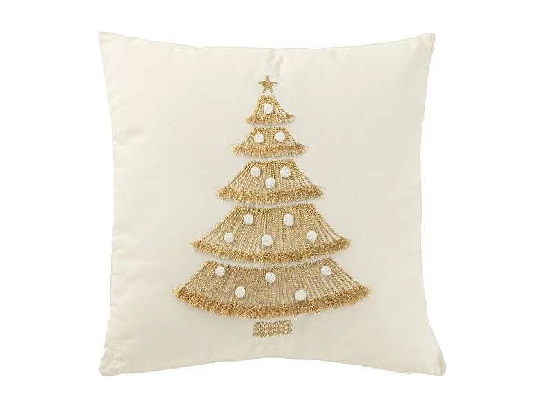 Cojín de Navidad cuadrado de algodón blanco 45*45*12 cm