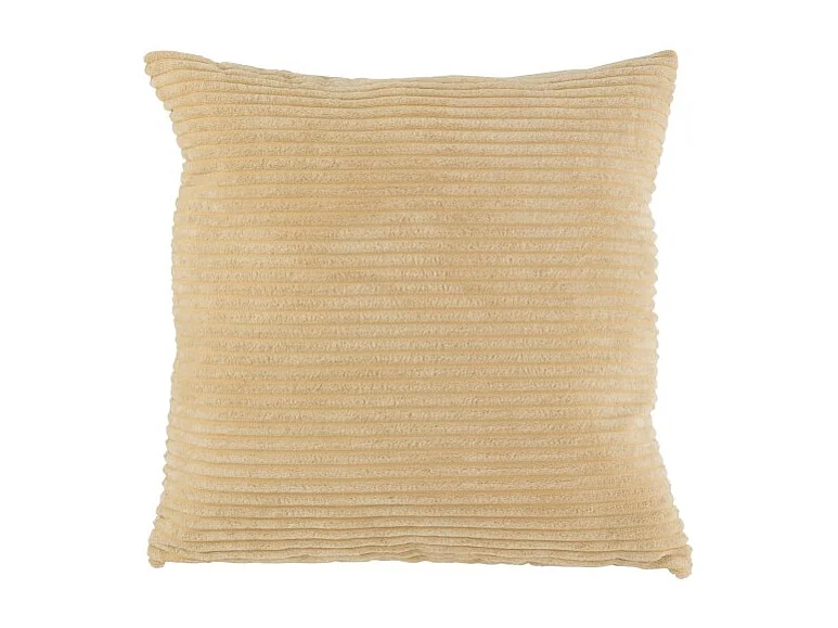 Cojín cuadrado de tela beige 45x45x14 cm