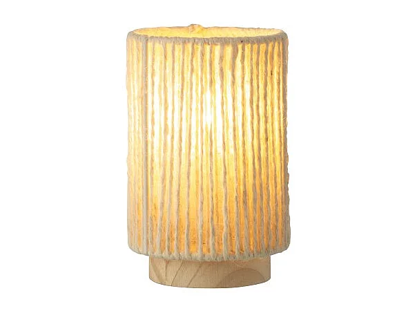 Lámpara led de metal beige 10.5x10.5x16 cm