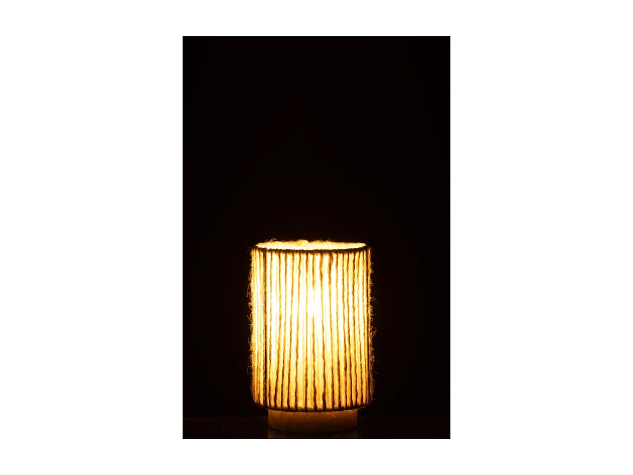 Lámpara led de metal beige 10.5x10.5x16 cm