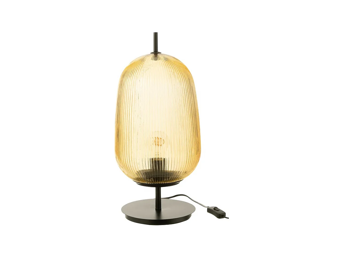 Lámpara de vidrio amarillo 45x45x22 cm