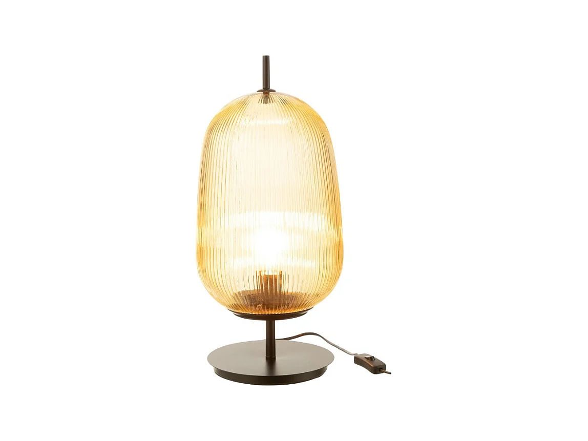 Lámpara de vidrio amarillo 45x45x22 cm