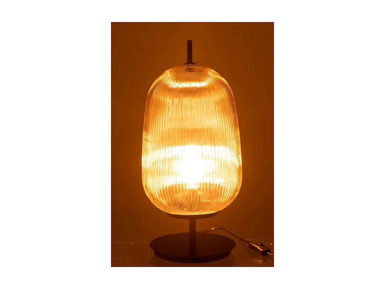 Lámpara de vidrio amarillo 45x45x22 cm