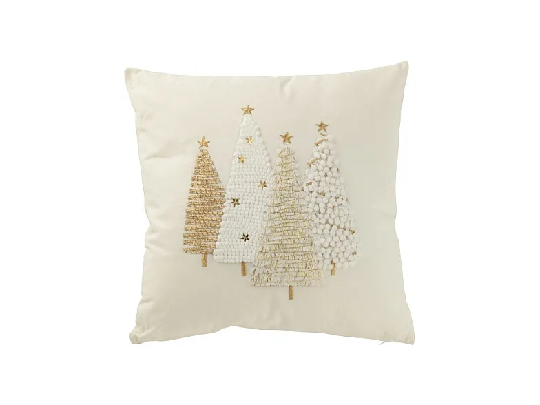 Cojín de Navidad cuadrado de algodón blanco 45*45*12 cm