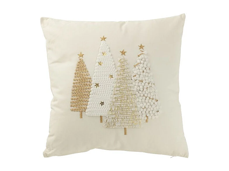 Cojín de Navidad cuadrado de algodón blanco 45*45*12 cm