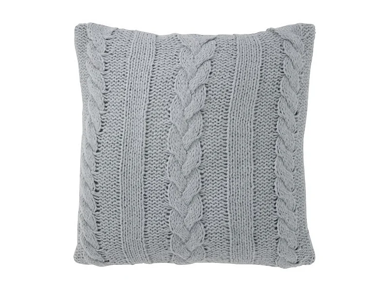 Cojín cuadrado de tela gris 45x45x10 cm