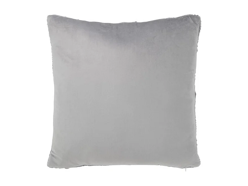 Cojín cuadrado de tela gris 45x45x10 cm