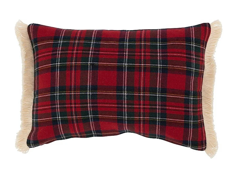 Cojín rectangular de tela multicolor de 30x45x3.5 cm