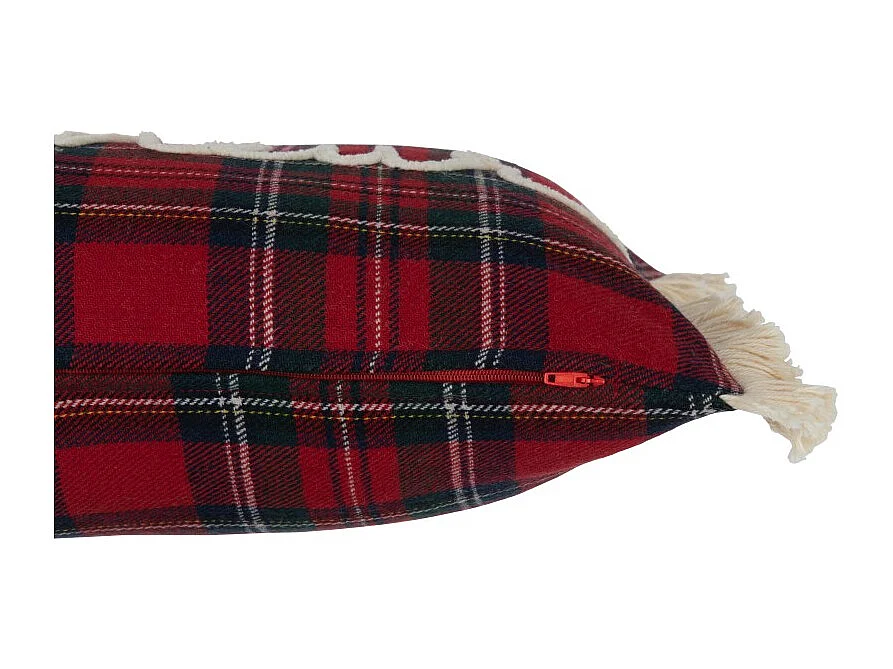 Cojín rectangular de tela multicolor de 30x45x3.5 cm