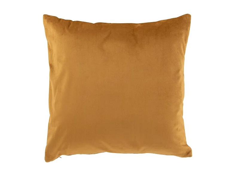 Coussin carré en polyester jaune 45x45x10 cm