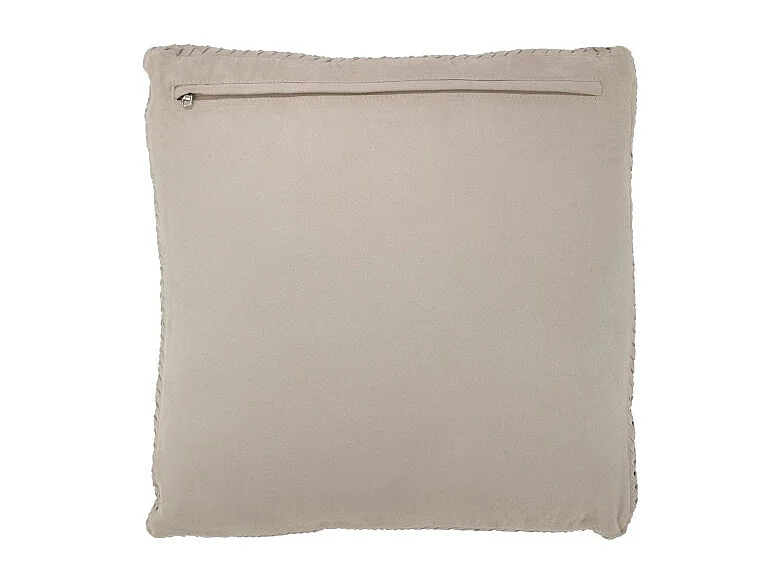 Cojín cuadrado de cuero gris 45x45x7 cm