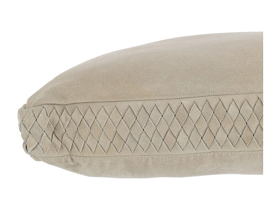 Cojín cuadrado de cuero gris 45x45x7 cm