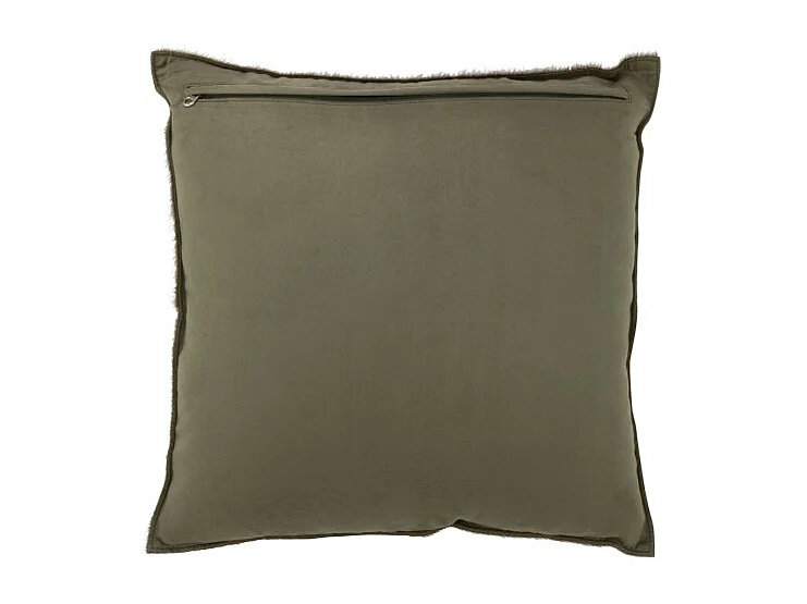 Cuscino quadrato in pelle verde 45x45x8 cm