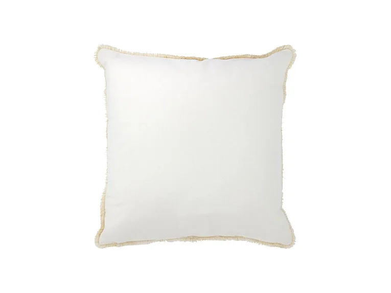 Cojín cuadrado de tela blanca de 45x45x3.75 cm