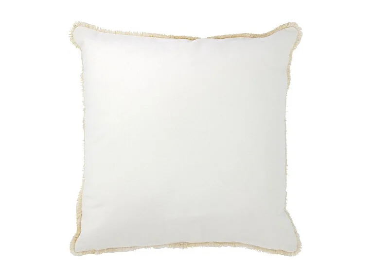 Cojín cuadrado de tela blanca de 45x45x3.75 cm