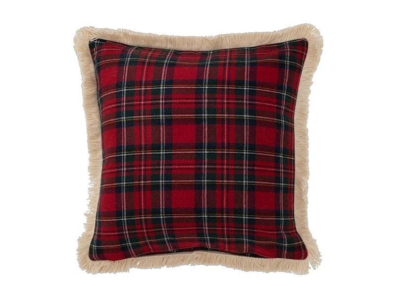 Cojín cuadrado de tela multicolor de 45x45x3.75 cm