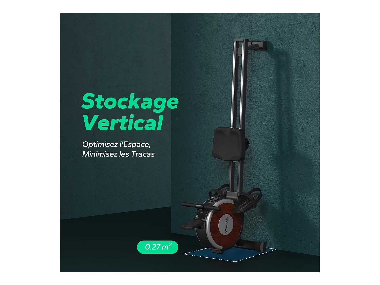 Rameur magnétique écologique-Merach, 16 niveaux de résistance, réglage intelligent, Compatible avec APP, Auto-alimenté