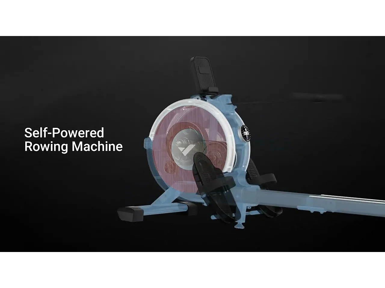 MERACH Elektronische roeitrainers met 16 weerstandsniveaus - Zelfopwekking roeimachine - Stabiel dubbelrails ontwerp - LCD/APP - Tablet-houder - Tot 158 kg