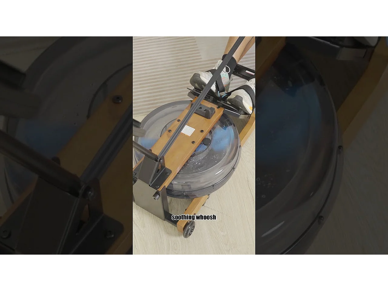 MERACH Roeitrainer waterweerstand - inklapbaar - Roeimachine van massief hout - Kinomap-compatibel - Bluetooth/APP - Interactieve kaarten - Tabletstandaard