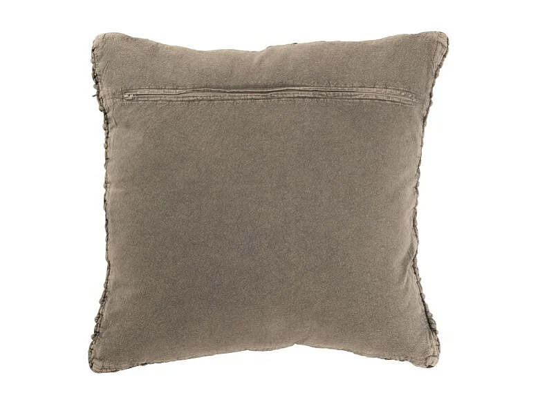 Cojín cuadrado en algodón gris 50x50x12 cm