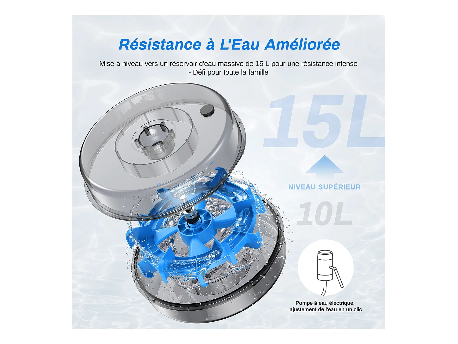 Rameur À Eau D'appartement Merach, Avec Moniteur Bluetooth, Support De Tablette Réglable, Pliable, Noir, Connecté App