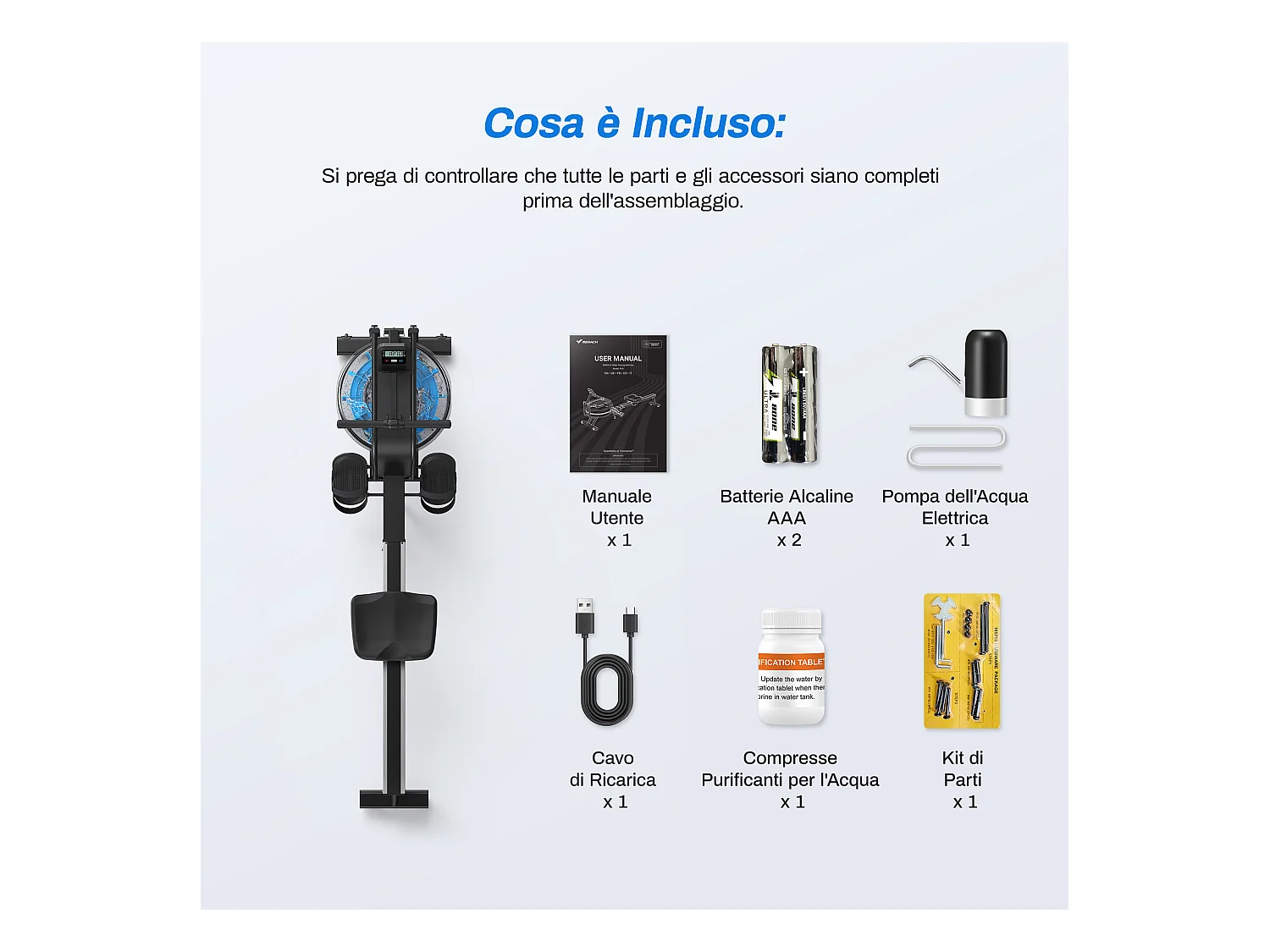 Rameur À Eau D'appartement Merach, Avec Moniteur Bluetooth, Support De Tablette Réglable, Pliable, Noir, Connecté App