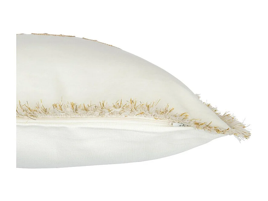 Cojín cuadrado de tela blanca de 45x45x3.75 cm