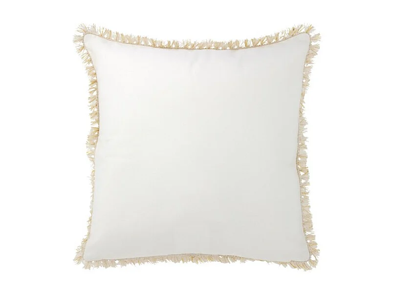 Cojín cuadrado de tela blanca de 45x45x3.75 cm