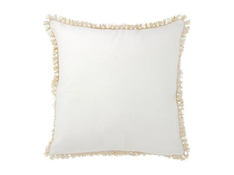 Cojín cuadrado de tela blanca de 45x45x3.75 cm