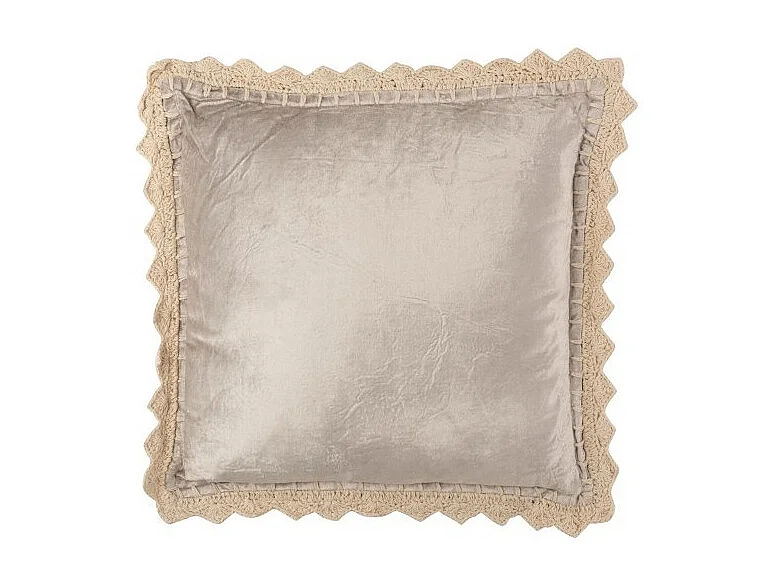 Almohadón borde viscosa cuadrado gris 45x45 cm