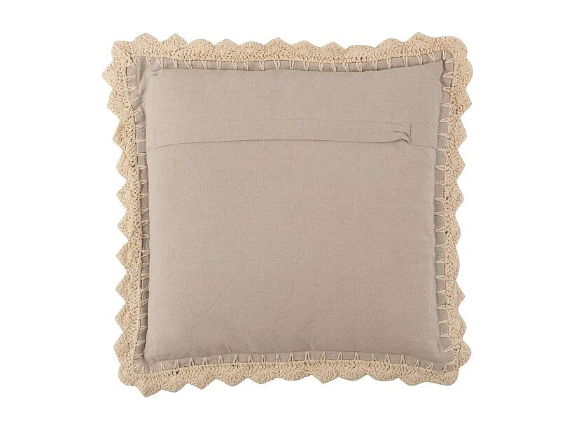 Almohadón borde viscosa cuadrado gris 45x45 cm