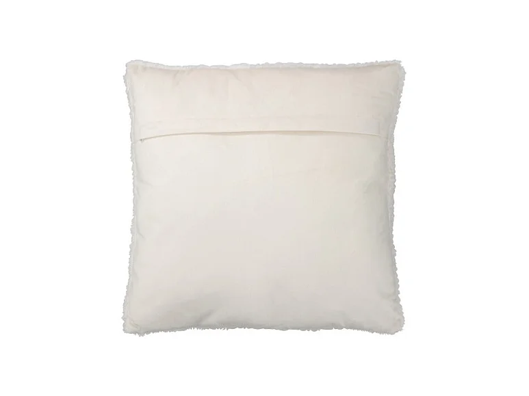 Cojín cuadrado de tela blanca de 45x45x10 cm