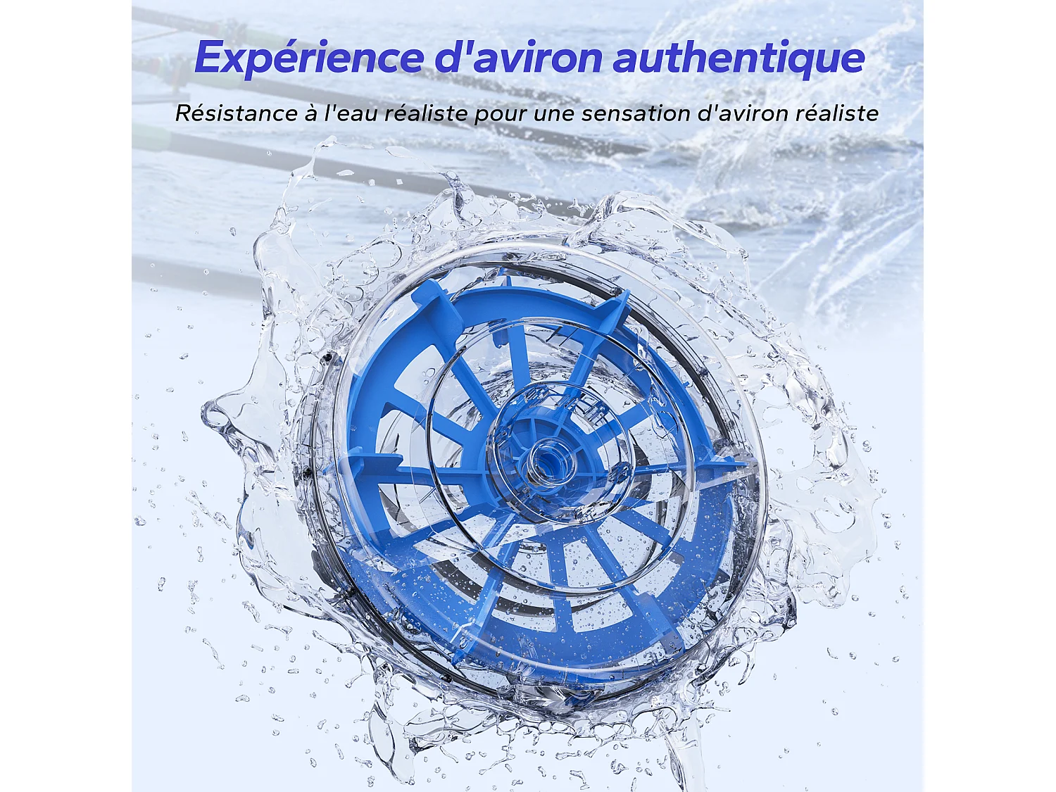 Rameur À Eau D'appartement - Merach, 6 Niveaux De Résistance, Moniteur Bluetooth, Support De Tablette, Pliable, Noir, Connecté App Zwift, Kinomap, Merach