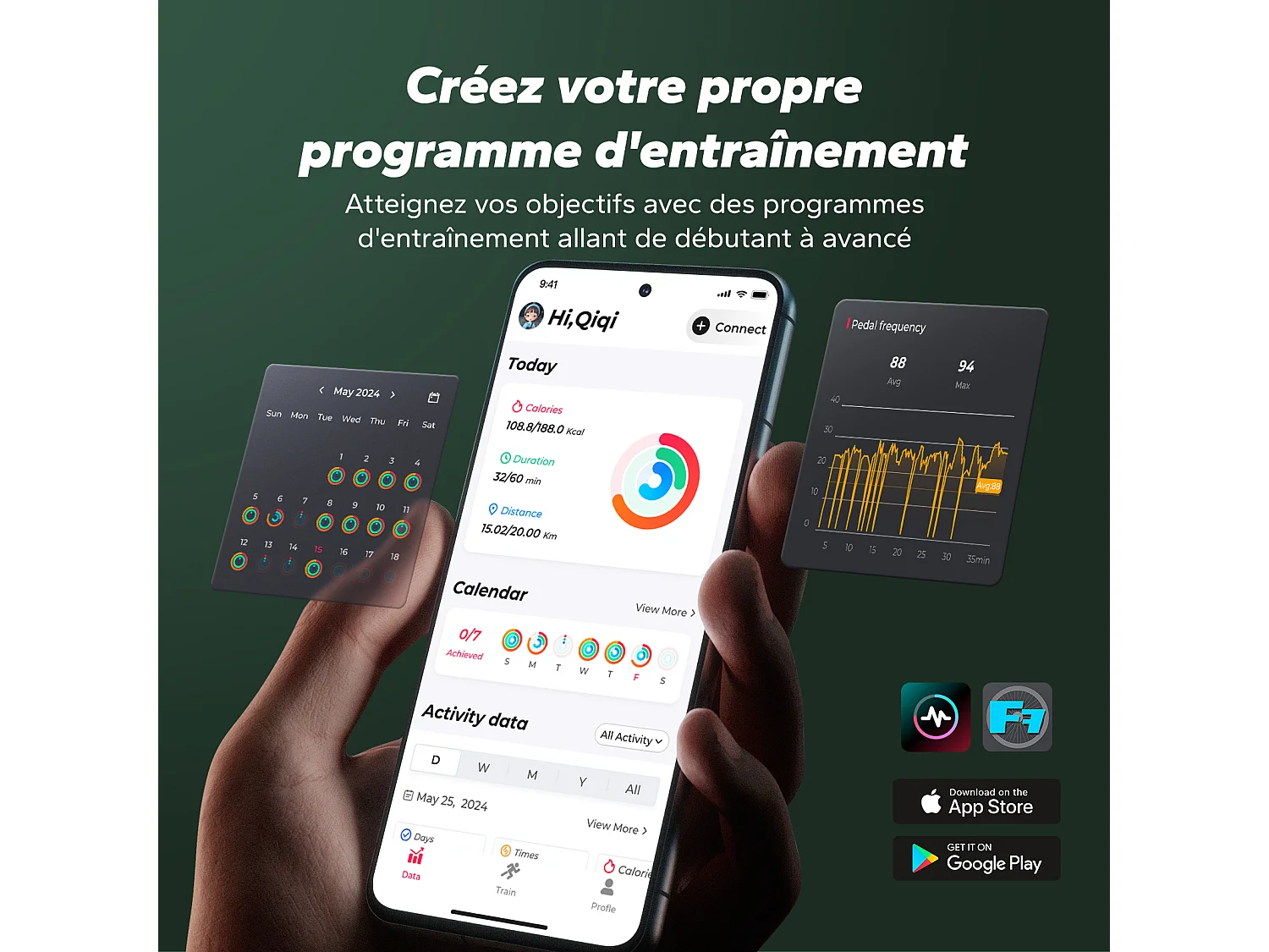 Rameur à eau pliable MERACH, 15 L, 6 repères de remplissage, Connectivité APP, Ecran LCD, Max 150kg, Bois d'hévéa clair