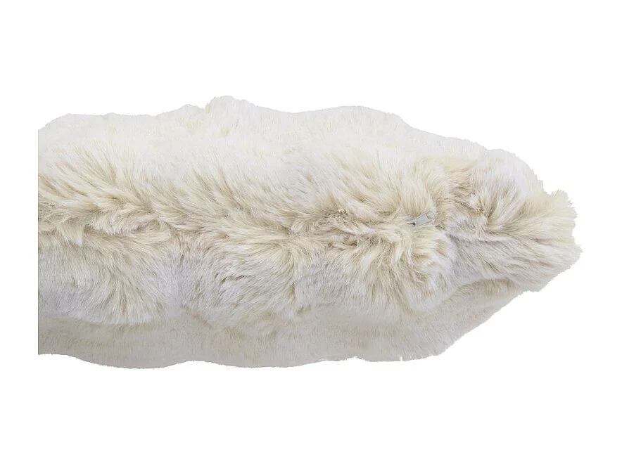 Cojín cuadrado de poliéster marfil 45x45x18 cm