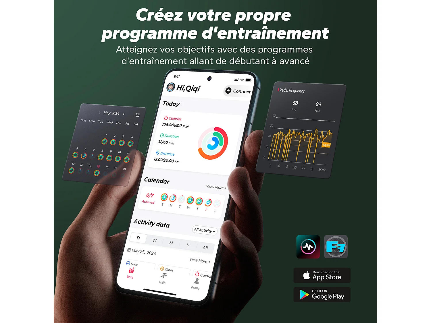 Rameur à eau pliable MERACH, 15 L, 6 repères de remplissage,  Connectivité APP, Ecran LCD, Max 150kg, Bois d'hévéa foncé