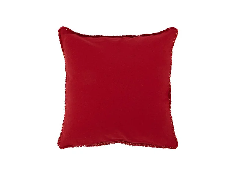 Cojín cuadrado de tela roja de 45x45x3.75 cm