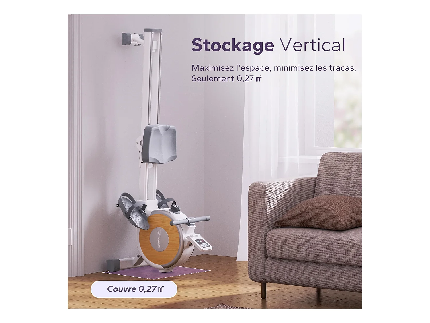 Rameur D'appartement Merach, 16 Niveaux De Résistance Magnétique, Charge Max De 160 Kg, App Connecté