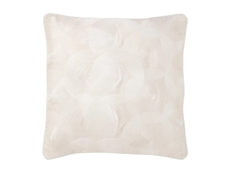 Cojín cuadrado de tela beige 45x45x10 cm